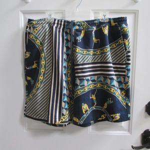 new LACOSTE LIVE multi color mens shorts Sz XL